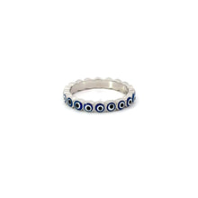 Load image into Gallery viewer, DARK BLUE EVIL EYE RING