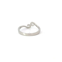 Load image into Gallery viewer, WHITE CUBIC ZIRCONIA STERLING SILVER RING (WAVE)