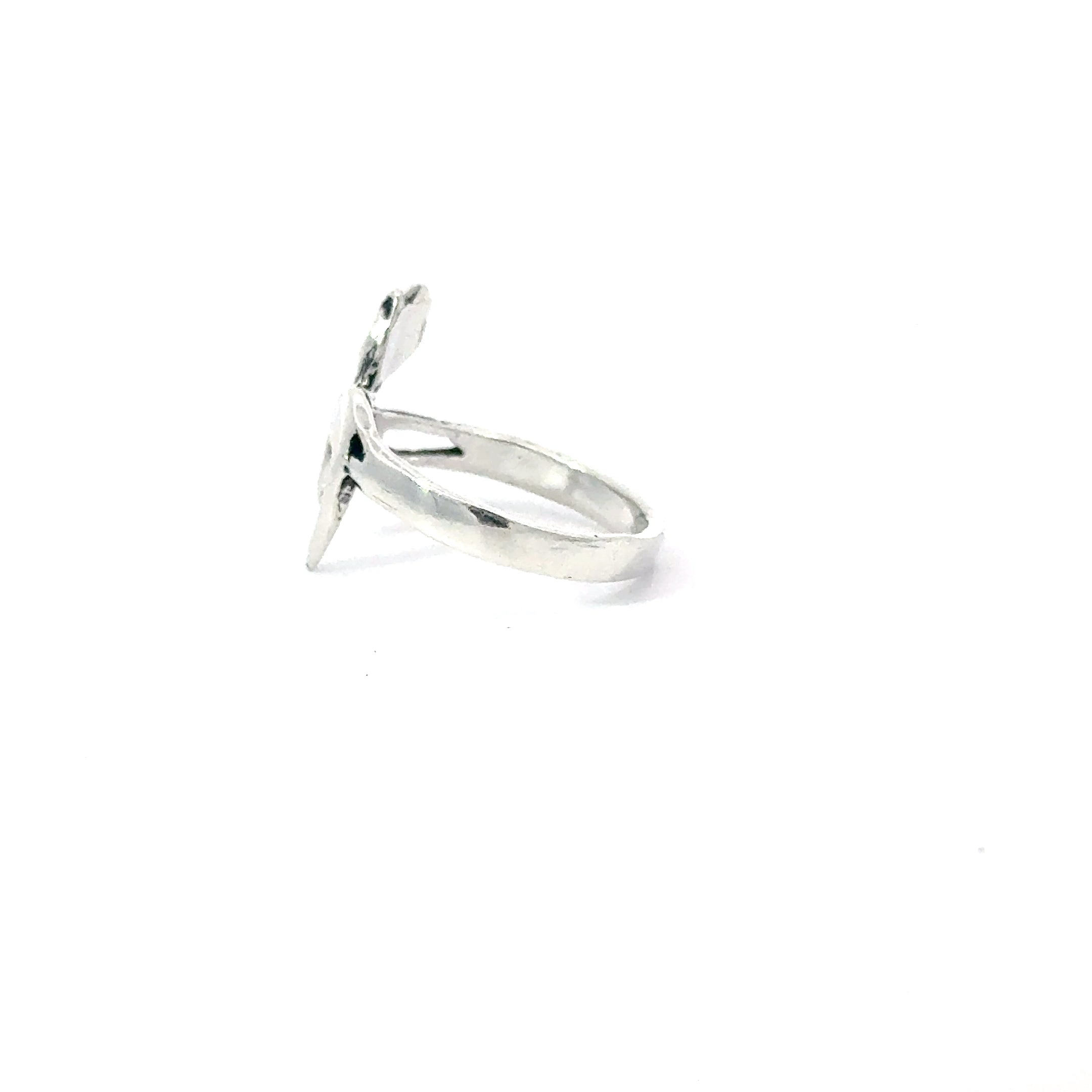 Sterling silver cat ring