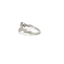 Load image into Gallery viewer, WHITE CUBIC ZIRCONIA STERLING SILVER RING (LIGHTENING)