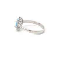 Load image into Gallery viewer, BLUE LAB OPAL STERLING SILVER  RING (ROUND)