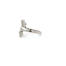 Load image into Gallery viewer, WHITE CUBIC ZIRCONIA DRAGONFLY STERLING SILVER RING