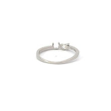 Load image into Gallery viewer, (I LOVE U) WHITE CUBIC ZIRCONIA STERLING SILVER RING