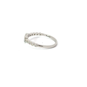 CUBIC ZIRCONIA STERLING SILVER RING (HEART)