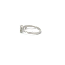 Load image into Gallery viewer, WHITE CUBIC ZIRCONIA STERLING SILVER RING (KEY)