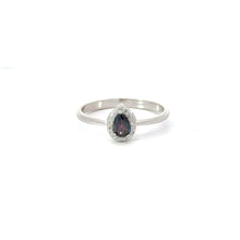 Load image into Gallery viewer, MYSTIC TOPAZ CUBIC ZIRCONIA STERLING SILVER RING (TEARDROP)