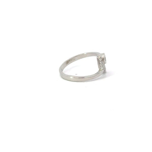 WHITE CUBIC ZIRCONIA STERLING SILVER RING (LOVE)