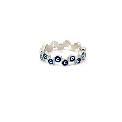 EVIL EYE DARK BLUE RING