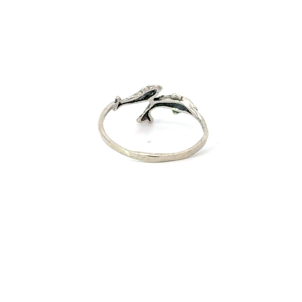 Sterling silver dolphin ring