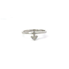 Load image into Gallery viewer, WHITE CUBIC ZIRCONIA STERLING SILVER RING (ANCHOR)