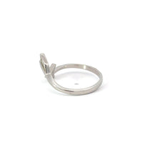 Load image into Gallery viewer, WHITE CUBIC ZIRCONIA STERLING SILVER RING (ARROW)