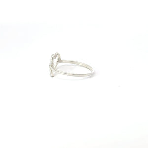 HEART AND ARROW STERLING SILVER RING