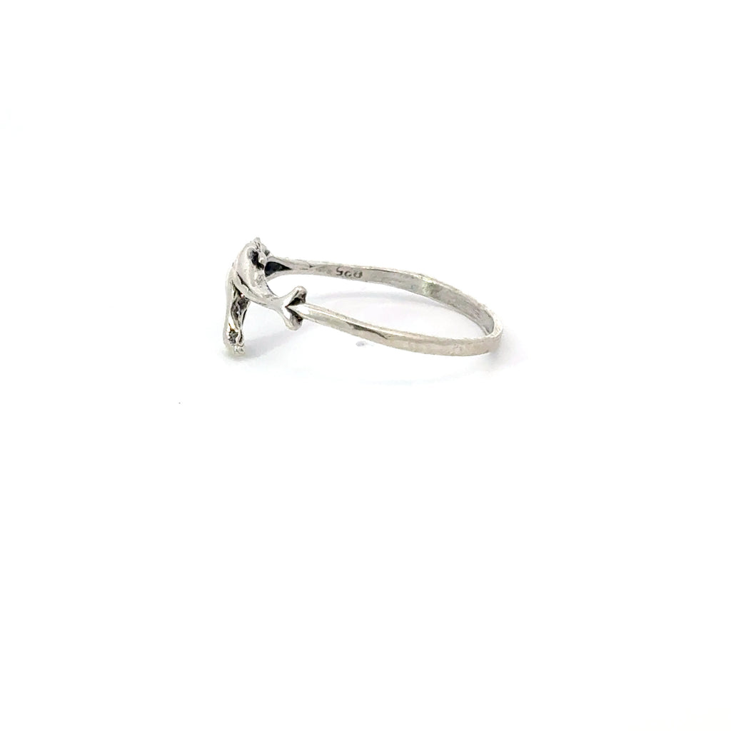 Sterling silver dolphin ring