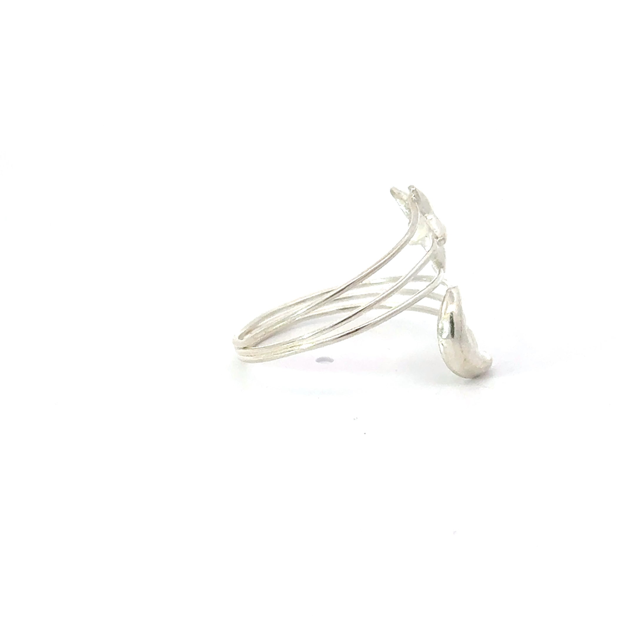 MOON AND STAR STERLING SILVER RING
