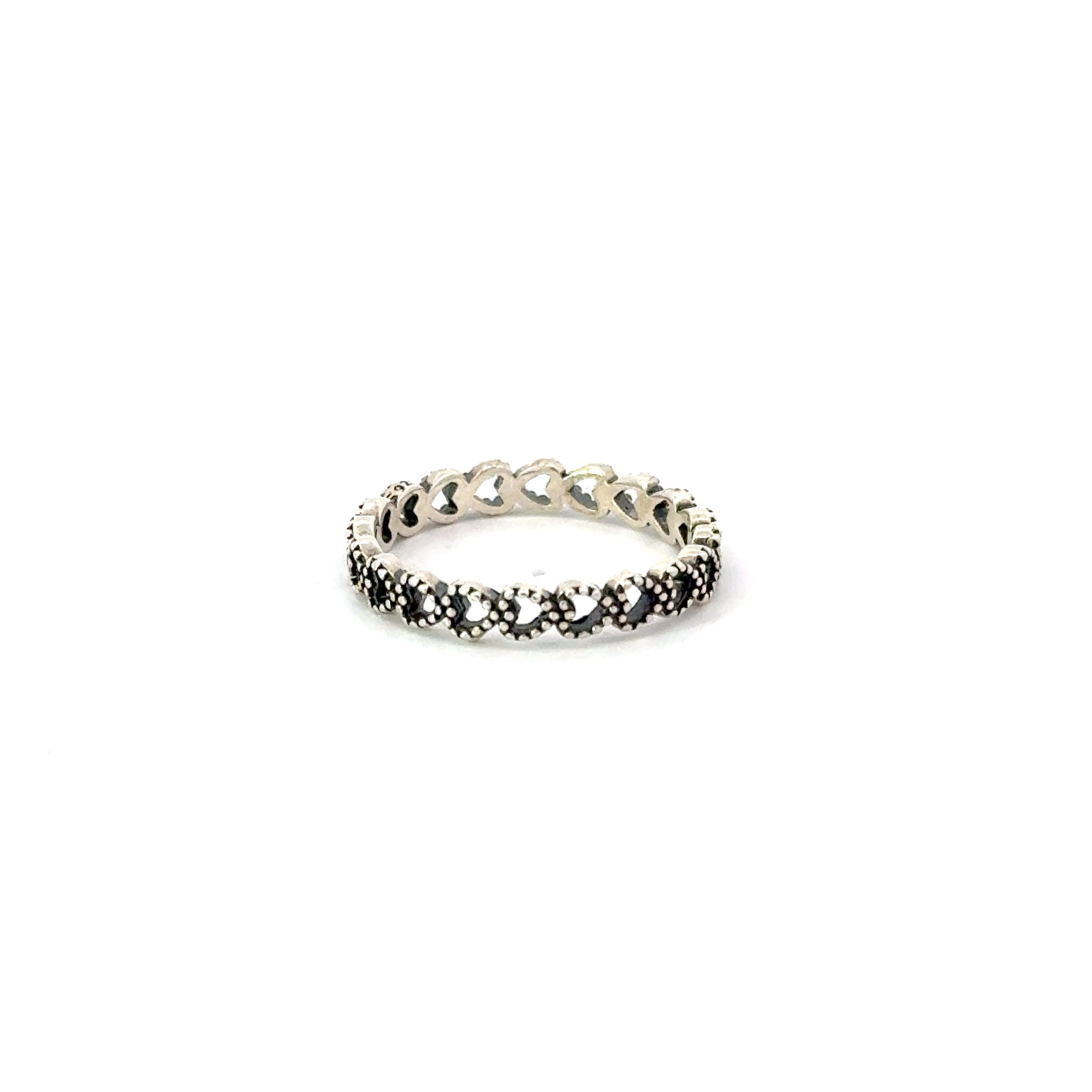 HEART STERLING SILVER BAND RING
