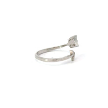 Load image into Gallery viewer, WHITE CUBIC ZIRCONIA STERLING SILVER RING (ARROW)