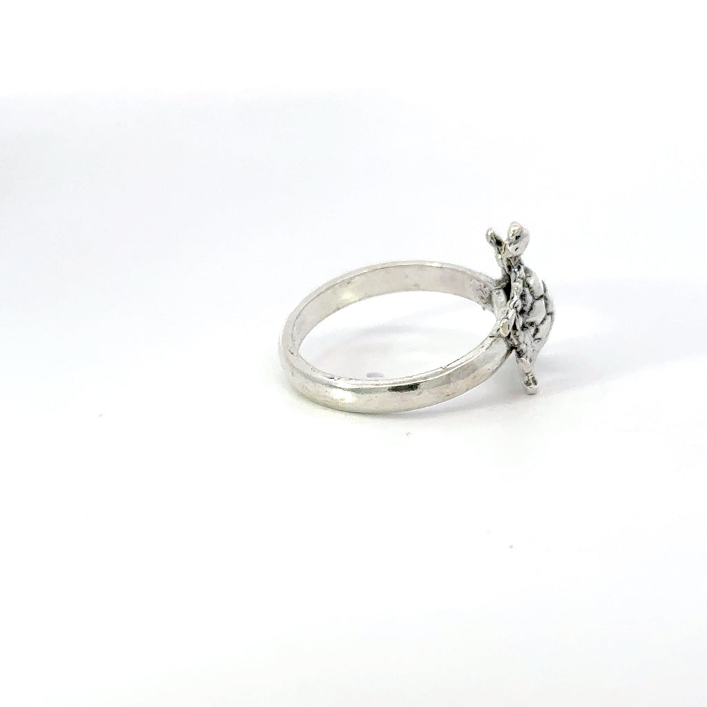 Sterling silver turtle ring