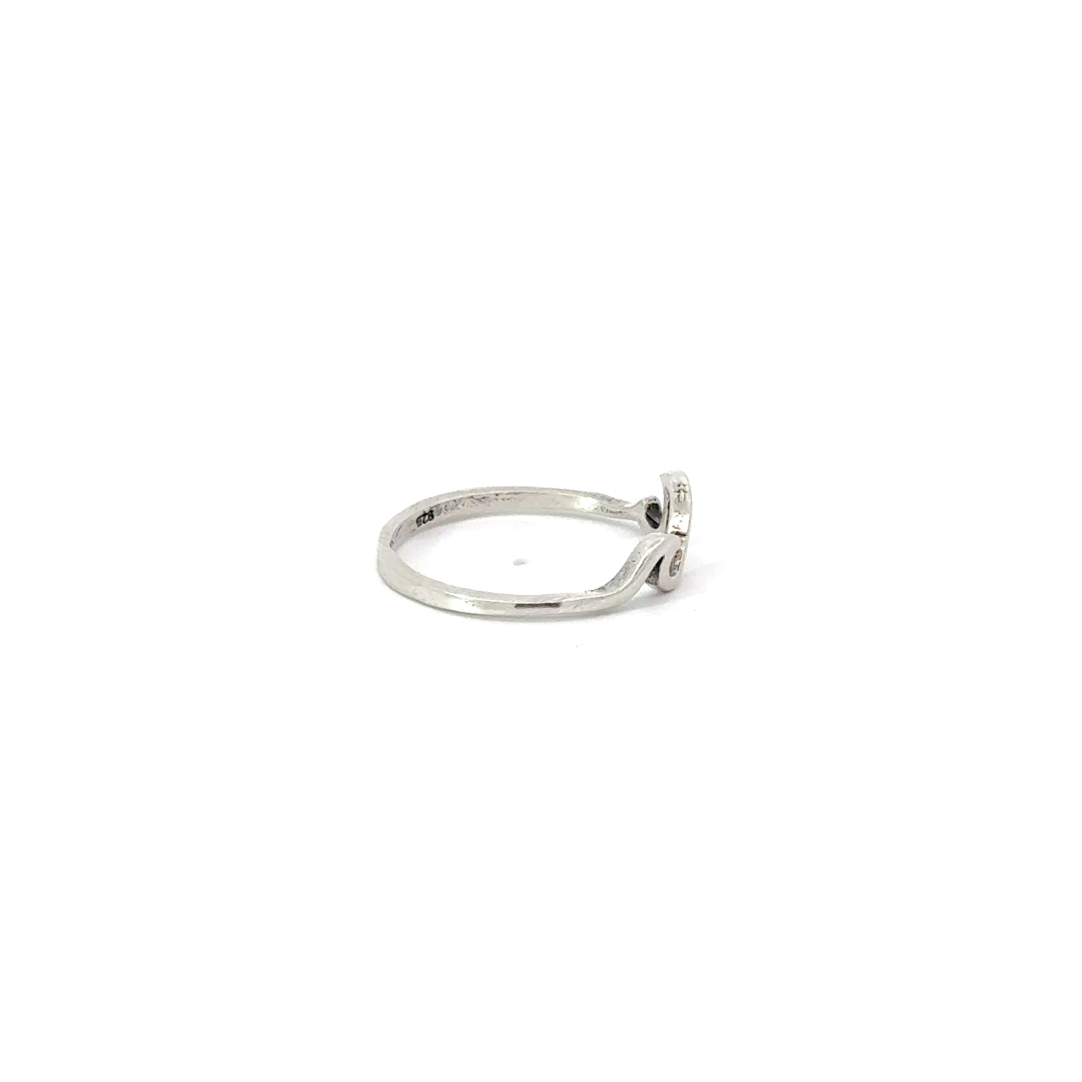 Sterling silver wave ring