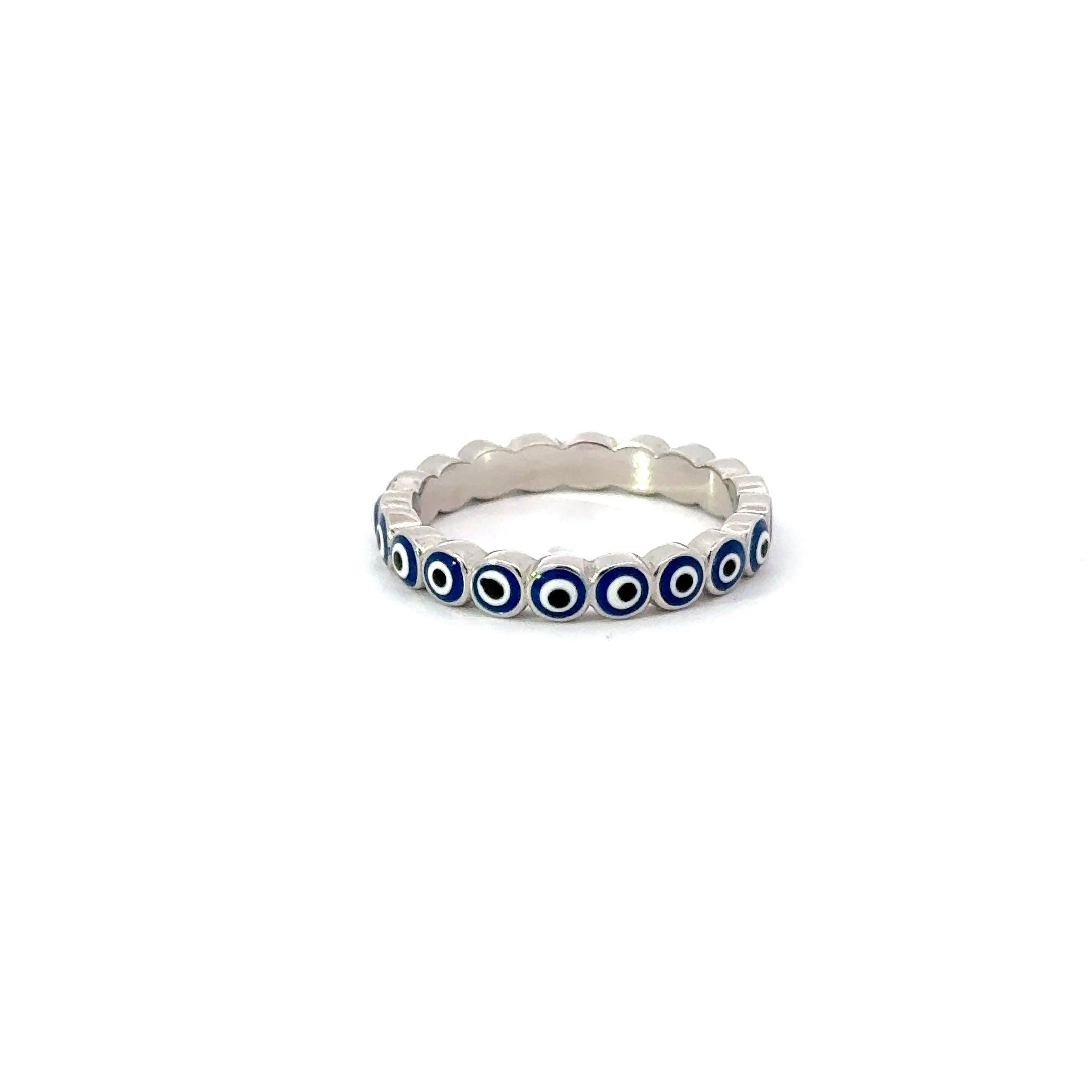Dark Blue Evil Eye Ring
