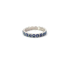 Load image into Gallery viewer, DARK BLUE EVIL EYE RING