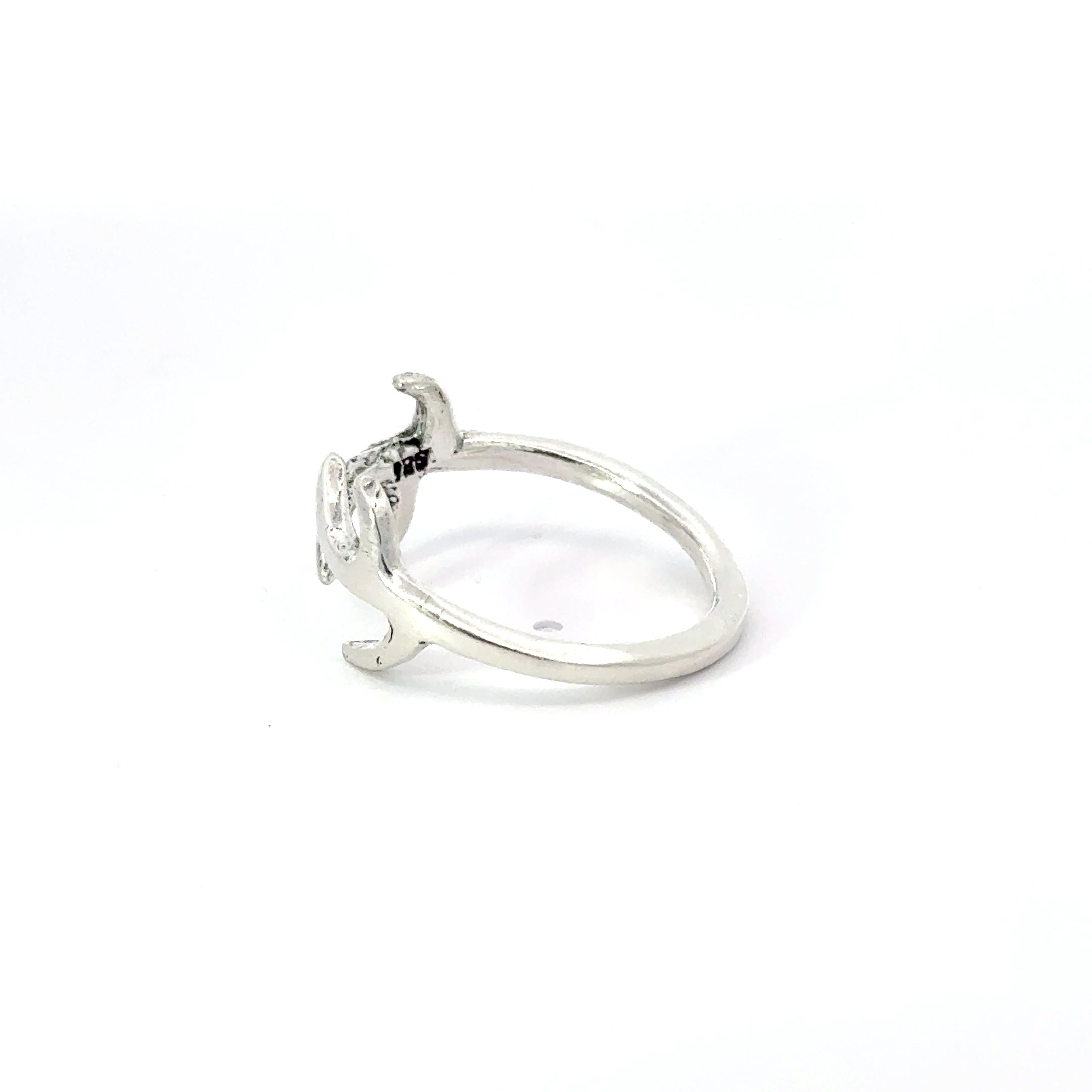 Sterling silver deer antler ring