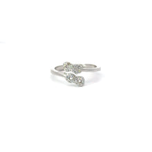 Load image into Gallery viewer, WHITE CUBIC ZIRCONIA STERLING SILVER RING (INFINITY)