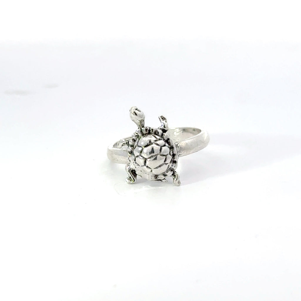 Sterling silver turtle ring