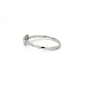 WHITE CUBIC ZIRCONIA STERLING SILVER RING (BEE)