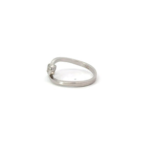 WHITE CUBIC ZIRCONIA STERLING SILVER RING (INFINITY)