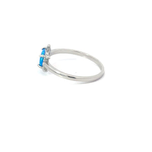 BLUE TURTLE LAB  OPAL STERLING SILVER RING