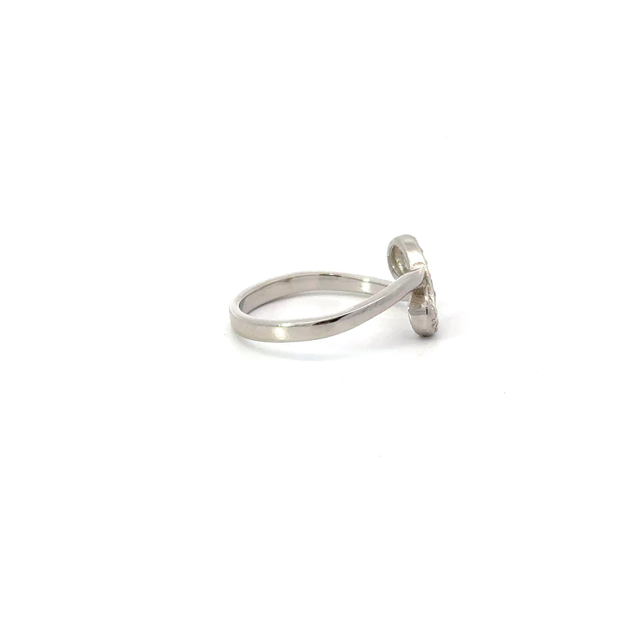 INFINITY WHITE CUBIC ZIRCONIA STERLING SILVER RING
