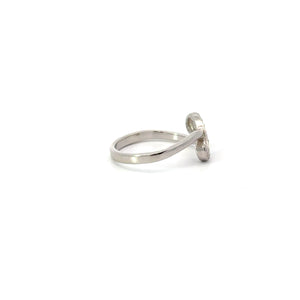 WHITE CUBIC ZIRCONIA STERLING SILVER RING (INFINITY)