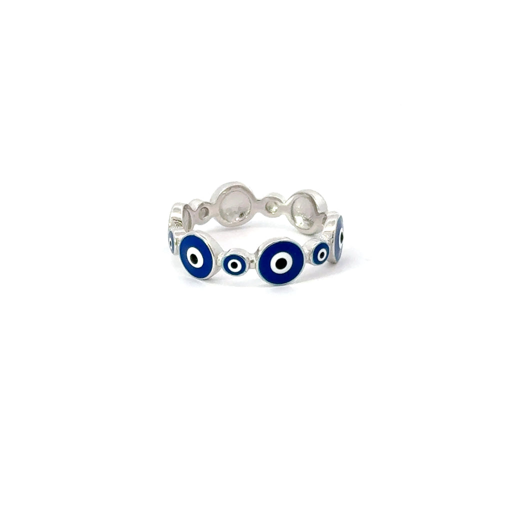 Dark Blue Evil Eye Ring