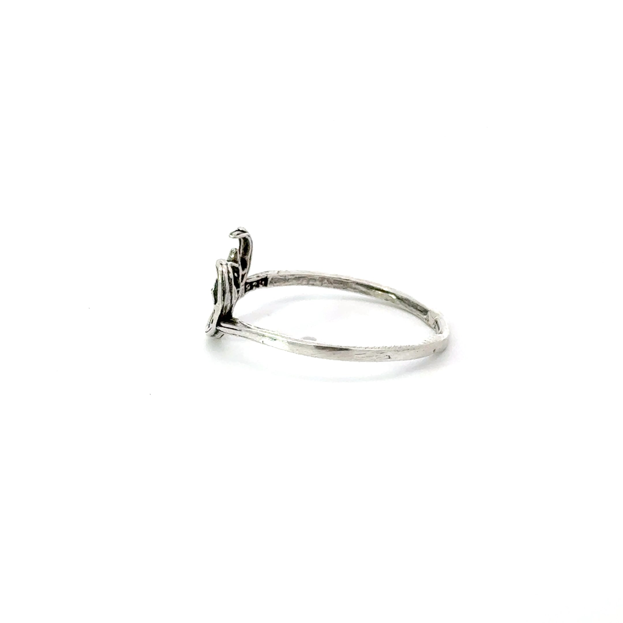 Sterling silver antler ring