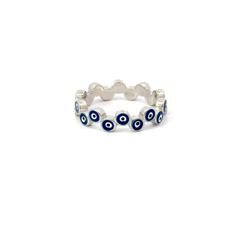 Evil Eye Ring Dark Blue
