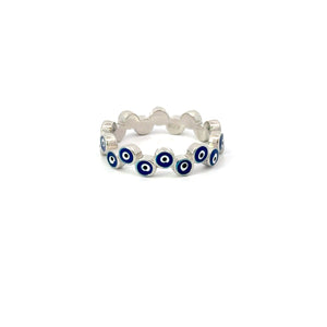 EVIL EYE DARK BLUE RING