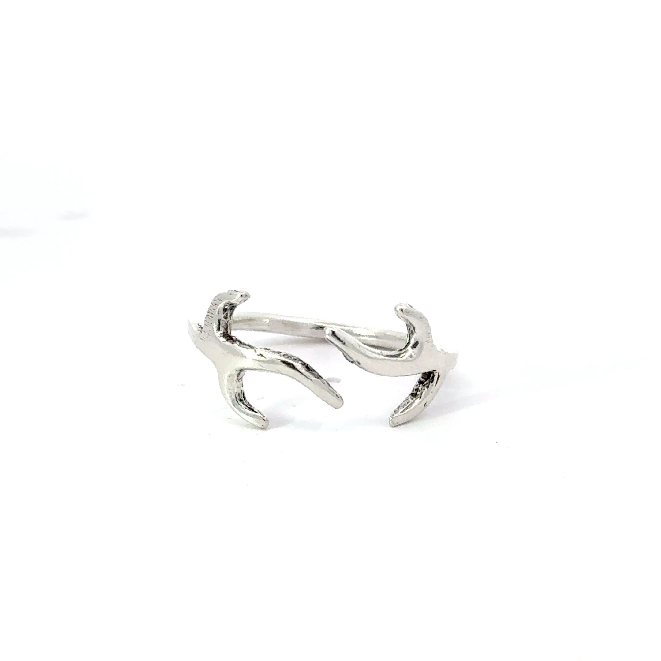 Sterling silver deer antler ring
