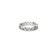 Load image into Gallery viewer, WHITE CUBIC ZIRCONIA STERLING SILVER RING (STAR)