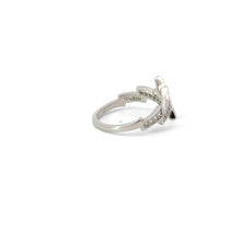 Load image into Gallery viewer, WHITE CUBIC ZIRCONIA STERLING SILVER RING (LIGHTENING)