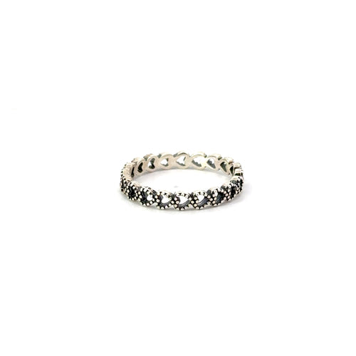 HEART STERLING SILVER BAND RING