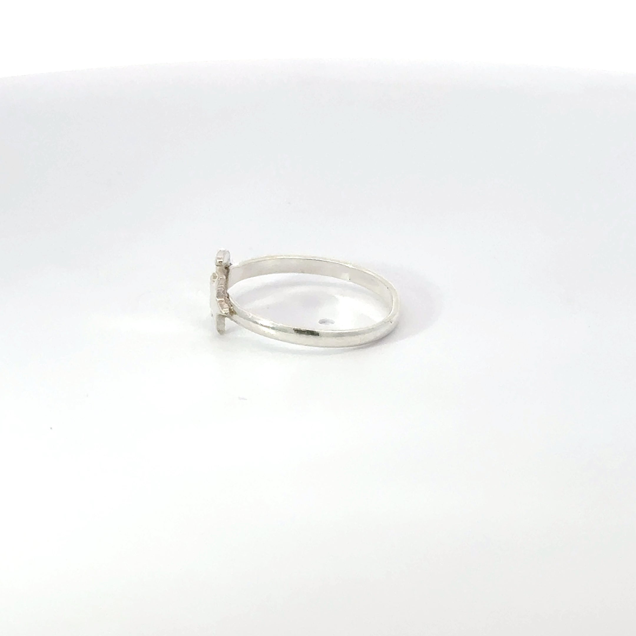 MOON AND STAR STERLING SILVER RING