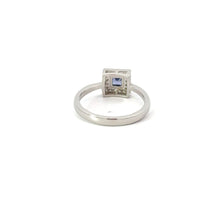 Load image into Gallery viewer, TANZANITE CUBIC ZIRCONIA STERLING SILVER RING (PRINCESS)