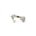 CUBIC ZIRCONIA STERLING SILVER RING (DOLPHIN)