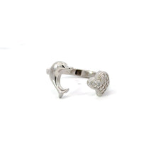 Load image into Gallery viewer, WHITE CUBIC ZIRCONIA STERLING SILVER RING (DOLPHIN)