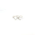 Heart and arrow sterling silver ring