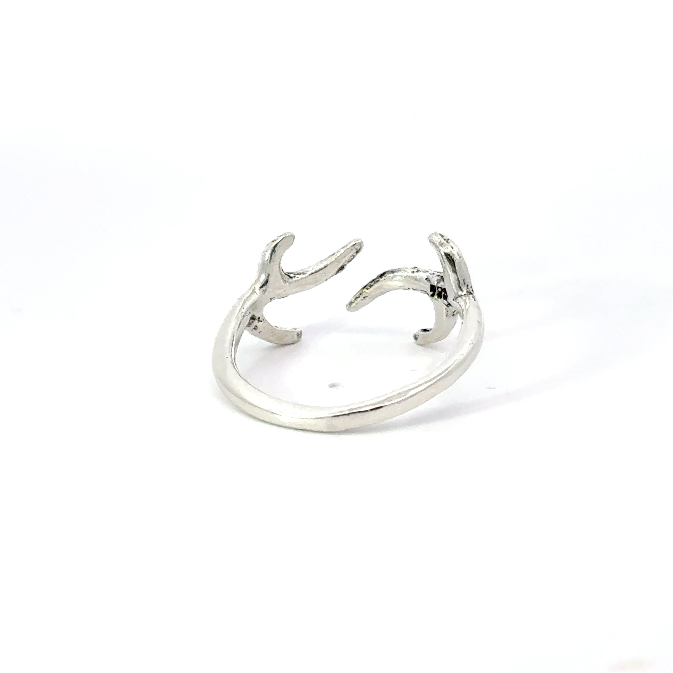 Sterling silver deer antler ring