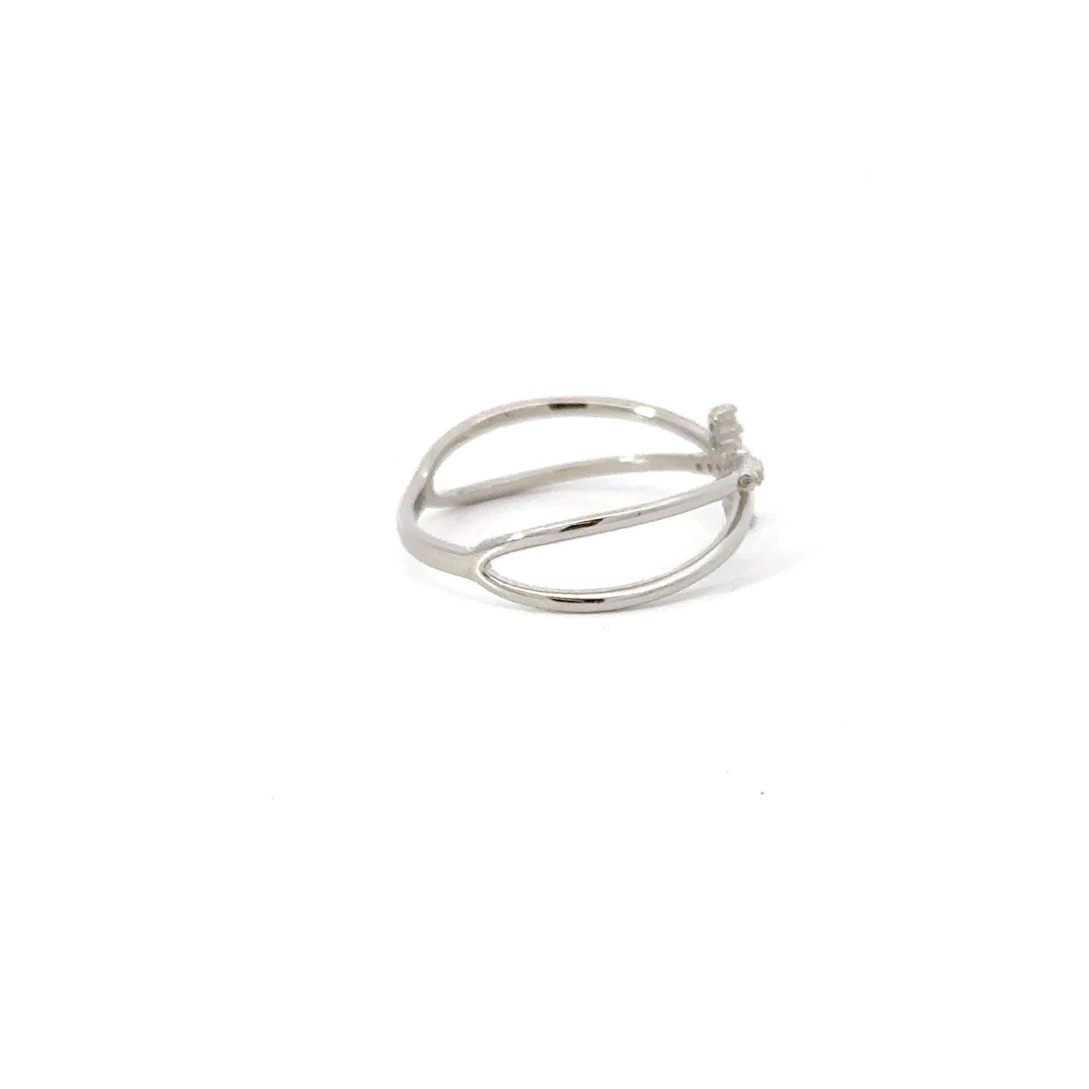 INFINITY CROSS CUBIC ZIRCONIA STERLING SILVER RING