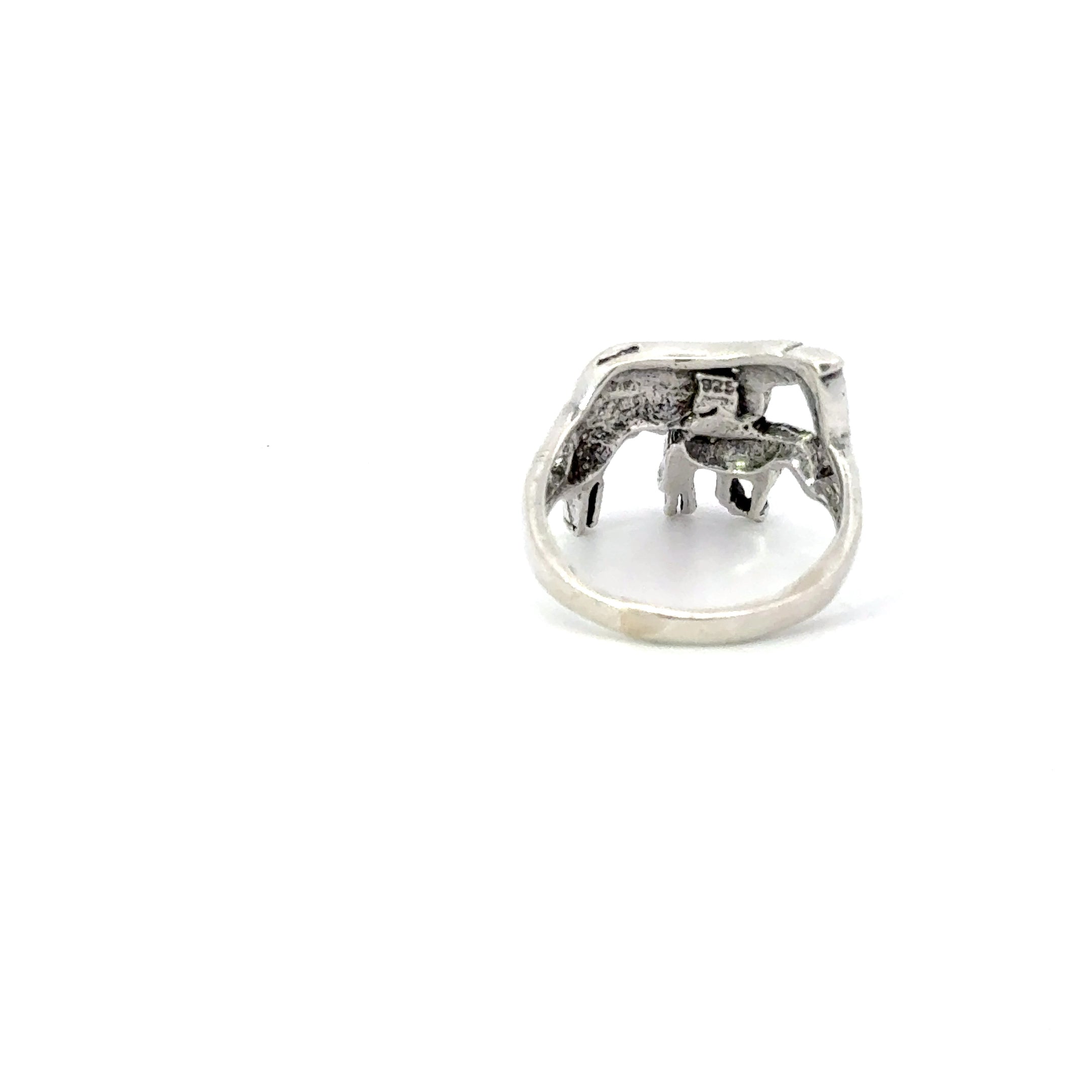 Sterling silver horse ring