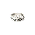 Sterling silver skull band ring