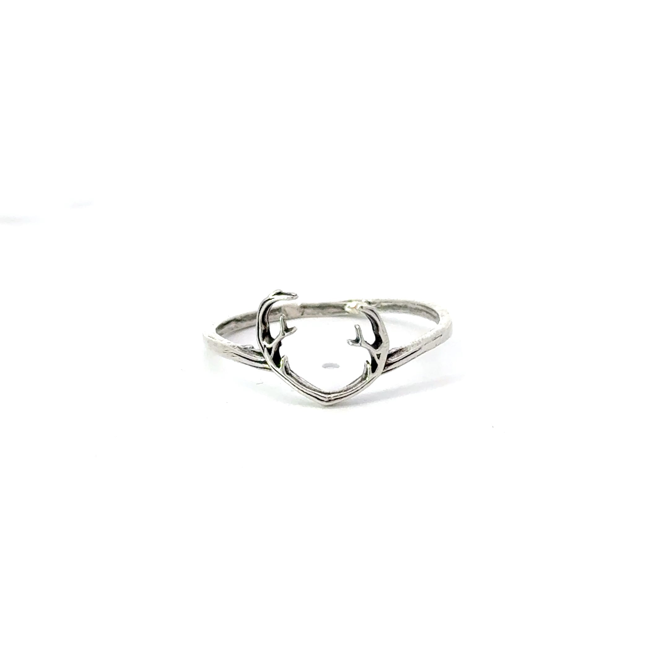 Sterling silver antler ring